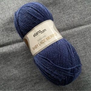 Elann Baby Lace Merino Yarn in Navy Blue